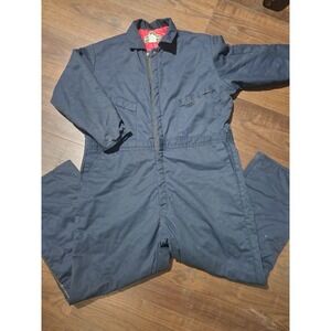 Vintage Men's Navy Blue Coverall
